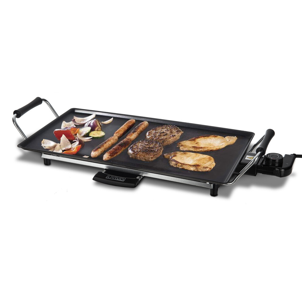 Livivo Large Teppanyaki Grill - Electric Hot Plate Bbq Griddle For Flavorful Cooking