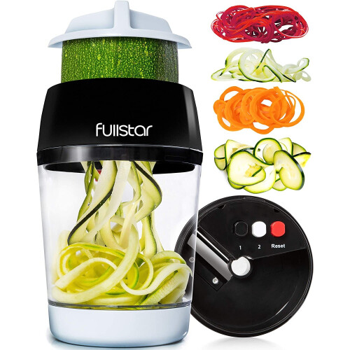Fullstar Vegetable Spiralizer and Slicer- 4in1, Adjustable, Handheld