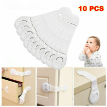 10X Baby Safety Cupboard Door Drawer Lock Clip Kid Child Proof Locks