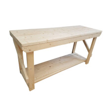 (5FT, With Wheels) Acorn Workbench Wooden Handmade Heavy Duty