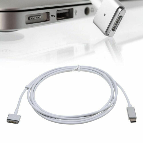 (Magsafe 2 T-tip Cable) Type C to Magsafe1/2 Cable Charger For MacBook Computer with USB-C Power Adapter 2