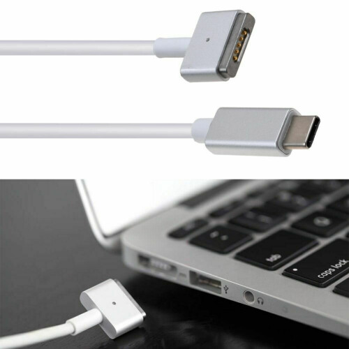 (Magsafe 2 T-tip Cable) Type C to Magsafe1/2 Cable Charger For MacBook Computer with USB-C Power Adapter