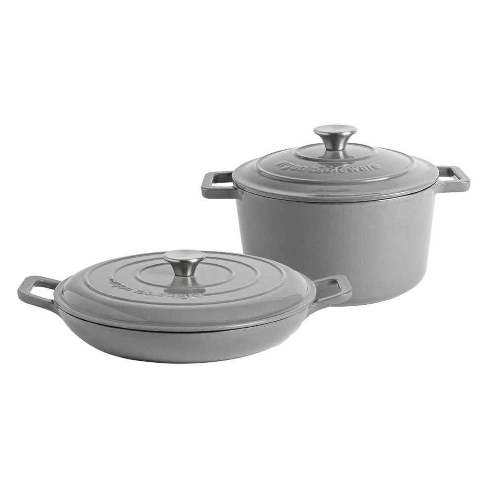 Cast Iron Shallow Casserole Dish 2.3 Litre