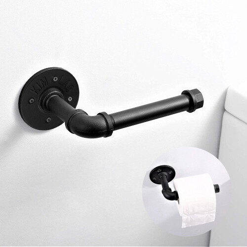Industrielle rustikale Toilettenpapierrollenhalter Eisen Wand montiert Rohr