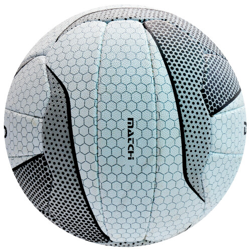 Sure Shot Diamond Match Netball - Λευκό και Μαύρο - Ανθεκτικό Καουτσούκ - 5 1