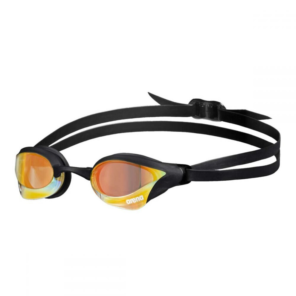 (Yellow/Copper/Black) Arena Cobra Core Swipe Mirror Swimming Goggles