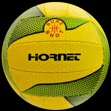Sure Shot Hornet Training Netball - Yellow & Green - Hardwearing Rubber - 5