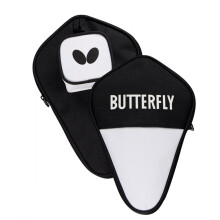 Butterfly Bordtennis Bat Cell Case - Sort / Hvid Nylon 600 D - Rund lynlås