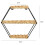 Hanging Wall Self - Rustic Octagon Floating Shelves Woven Rope 3 Tier Display 2