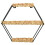 Hanging Wall Self - Rustic Octagon Floating Shelves Woven Rope 3 Tier Display 1