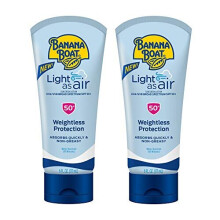 Banana Boat Light As Air Reef Friendly Sunscreen Lotion, Broad Spectrum SPF 50, 6 Ounces - Twin Pack