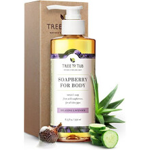 Tree To Tub, Savon Douche Hydratant à la Noix de Savon, Sans Sulfates, pH Équilibré pour Peaux Sèches et Sensibles, Lavande, 8,5 fl oz (250 ml)