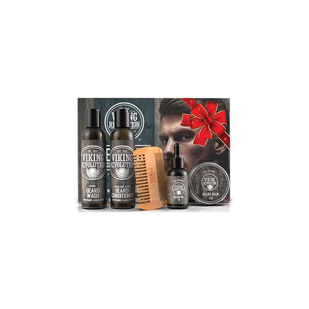 Ultimate Beard Care Conditioner Kit - Beard Grooming Kit for Men Softens, Smoothes and Soothes Beard Itch- Contains Beard Wash & Conditioner, Beard Oi