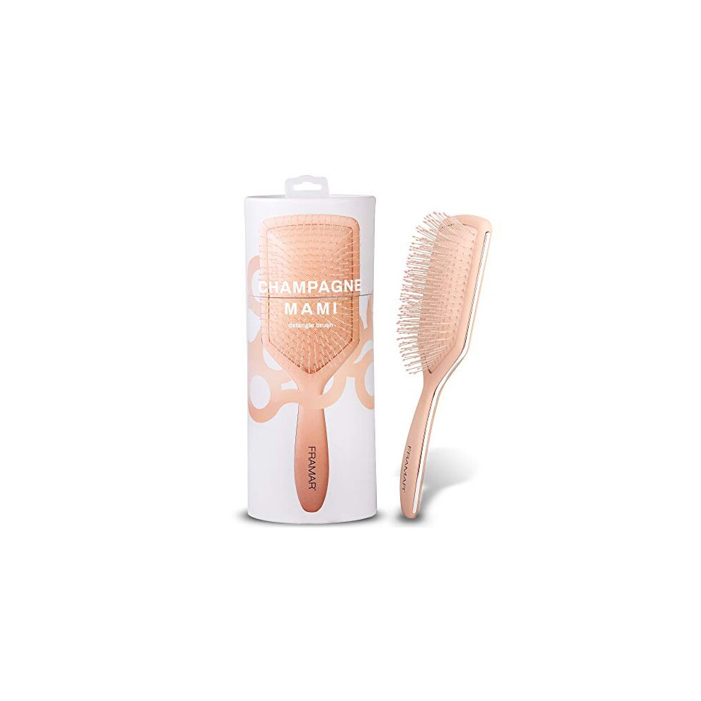 Framar Detangler Brush, Paddle Brush Â Elegant Detangling Brush, No More Tangles Hair Brush Â Hair Brushes For Women, Men And Children (Champagne)