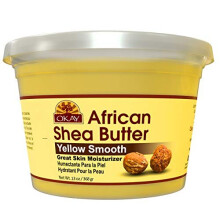 Okay Pure Naturals, Afrikanische Shea Body Butter, Gelb Glatt, 13 oz (368 g)