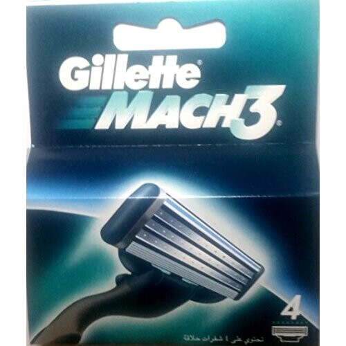 Gillette Gíllette Mach 3 Razor Refill Cartridges 4 Count