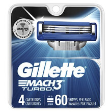 Cartuchos Gillette Mach3 Turbo, 4 unidades