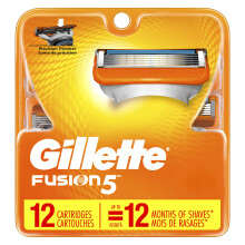 Recambios de cuchillas de afeitar Gillette Fusion5, 12 unidades