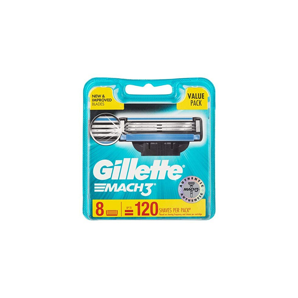 Gillette Mach 3 Razor Refill Cartridges 8 Count