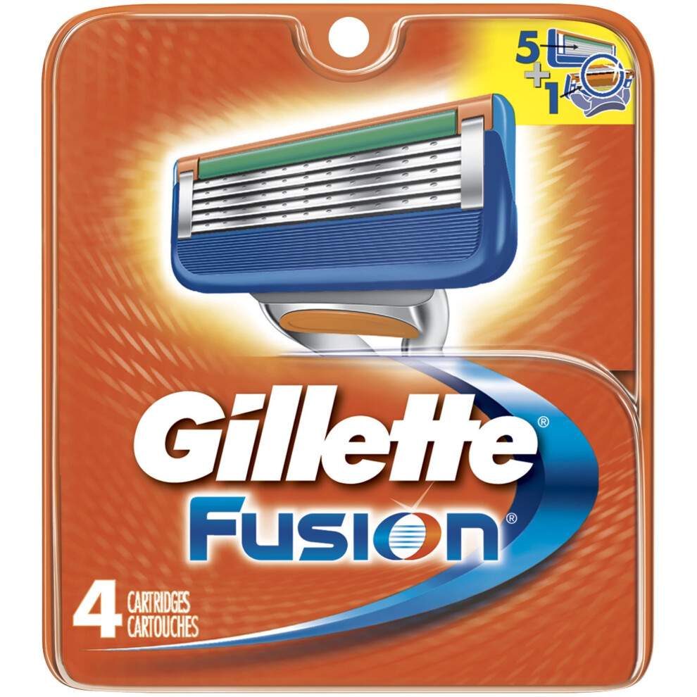 Gillette Fusion Men's Manual Razor Refills, 4 Count