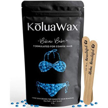 Hard Wax Beans for Hair Removal (Coarse Body Hair Specific).Our Strongest Blue Bikini Babe by KoluaWax for Brazilian, Underarms, Back and Chest. Large