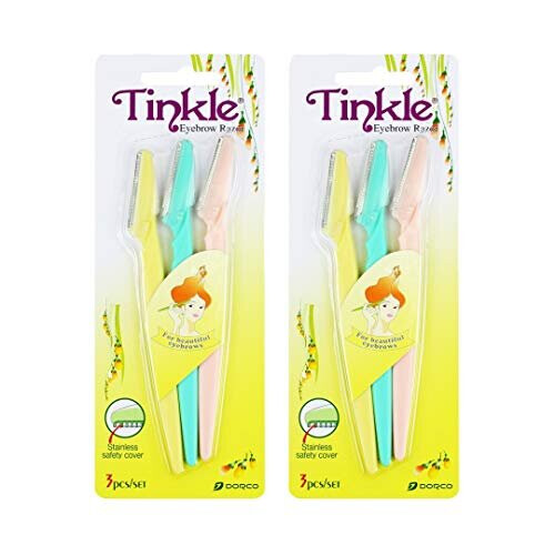 Tinkle Eyebrow Razor, 2 PACKS (6 RAZORS)