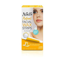 Nad's Facial Wax Strips - Natural All Skin Types - Facial Hair Removal For Women - At Home Waxing Kit With 30 Face Wax Strips & Post Wax Oil