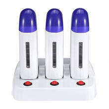 Hair Removal Machine, Portable Wax Hair Removal Depilation Roller Wax Depilatory Roller Warmer Waxing Body Hair Removal Heater Machine(Triple Waxing H