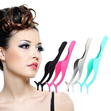 False Eyelash Extension Applicator Stainless Steel Eyelash Tweezers Remover Clip Pliers Beauty Tools (4 pics)