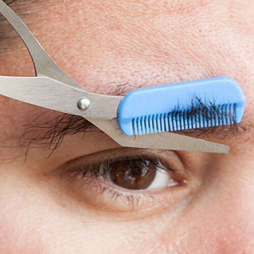 Eyebrow Scissors with Non Slip Finger Grips, Multi 1