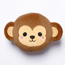 Cutiemals Monkey Relaxeazzz Plush Round Travel Pillow & Eye Mask Set