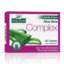 3 X Aloe Pura Aloe Vera Gentle Action Complex Earlier Colon Cleanse 60 Tablets