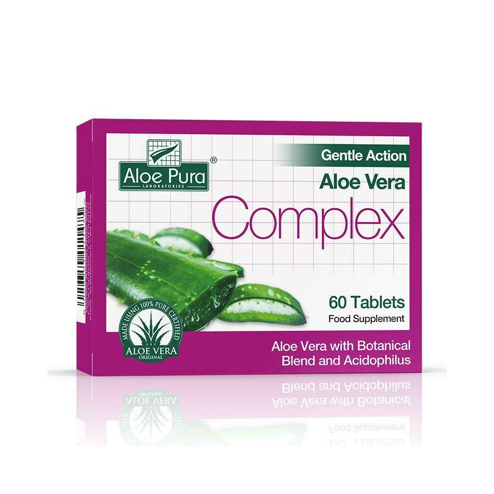 Aloe Pura 3 X Aloe Vera Gentle Action Complex Earlier Colon Cleanse 60 Tablets