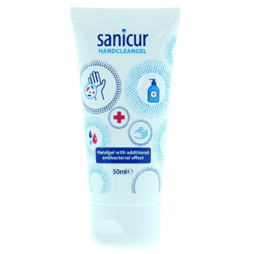 Sanicur Sanitiser Hand Clean Gel Additional Anitbacterial Effect 50ml