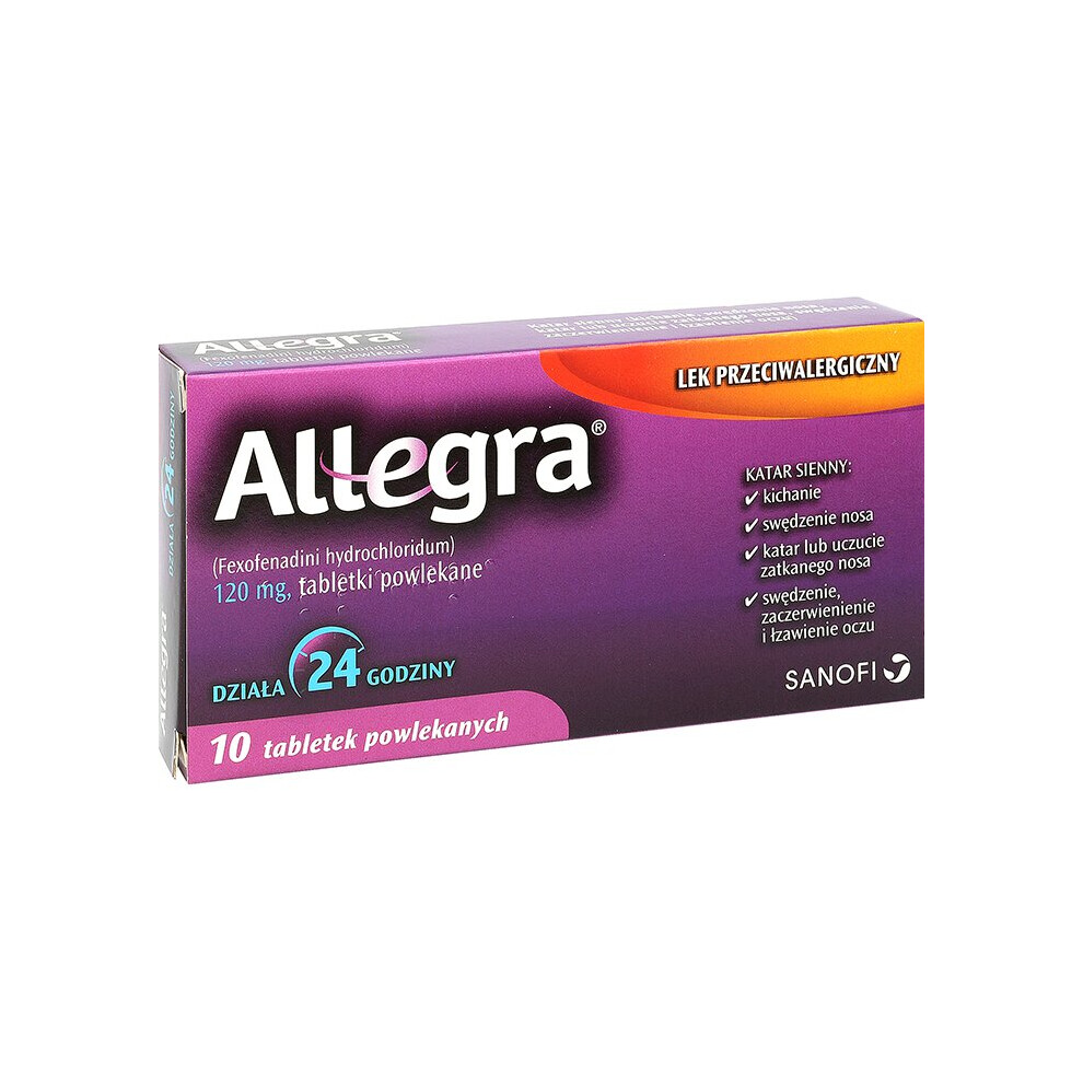 Allegra 10 tablets / sneezing, stuffy nose, allergies, itchy nose-image-OPC-P6K2YH2-NEW