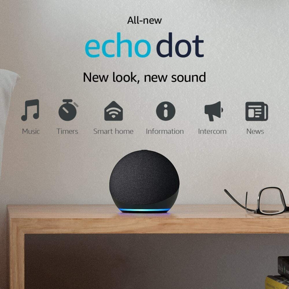 All New Echo Dot 4th generation Smart Speaker Alexa Charcoal New