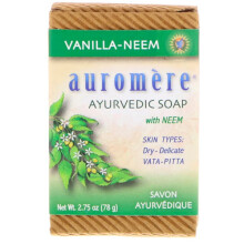 Auromere, Ayurvedische Seifenstange mit Neem, Vanille-Neem, 2,75 oz (78 g)