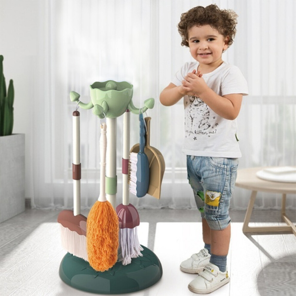 The Magic Toy Shop Cleaning Set Toy Kids Pretend Play Kit 5 Pcs Cleaning Playset Mop Brush Dustpan