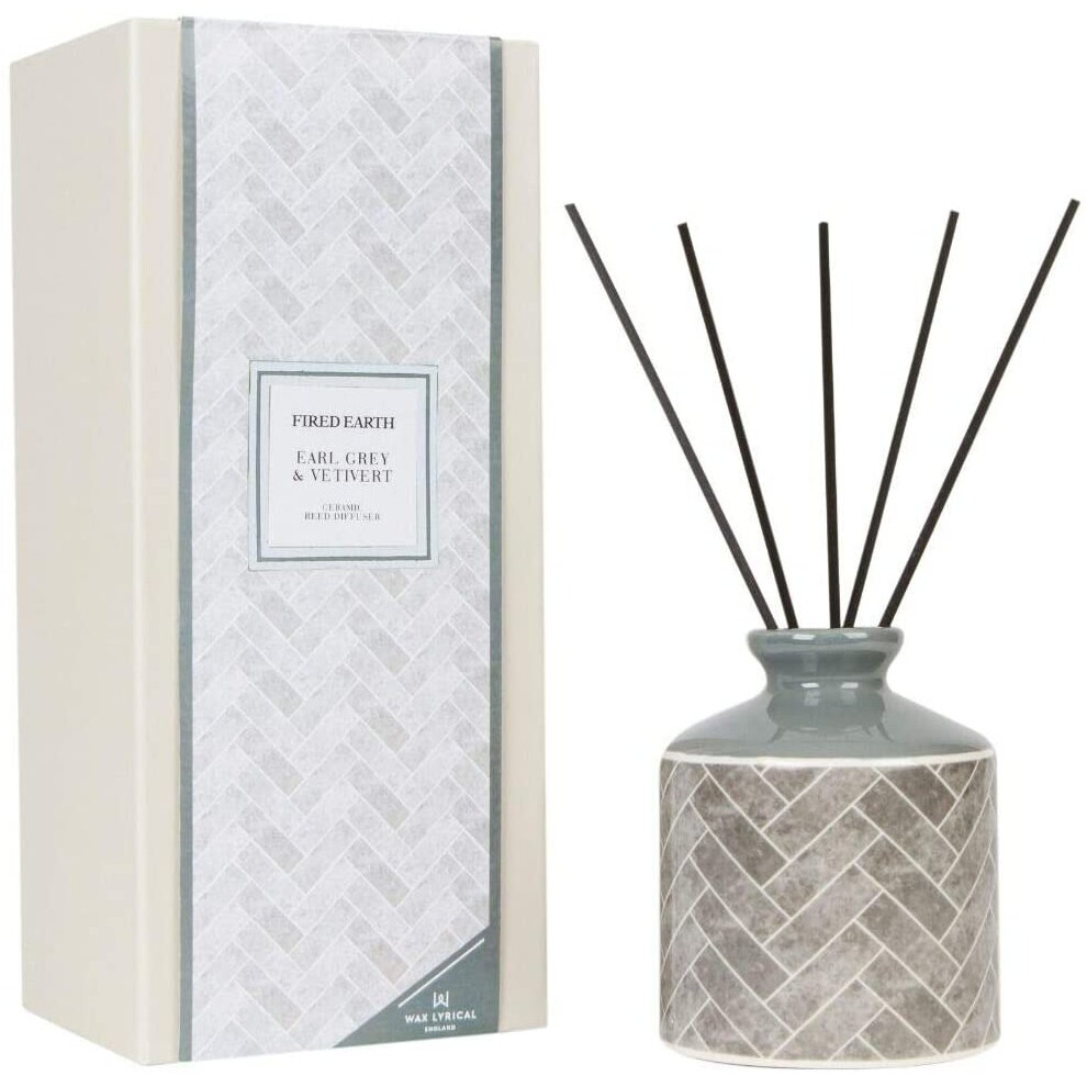 Fired Earth Ceramic Reed Diffuser - Earl Grey & Vetivert
