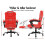 ELFORDSON (Red) ELFORDSON Massage Office Executive Chair 4