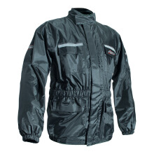 (40, Black) RST Waterproof Jacket Full Zip Fastening Elasticated Outdoor Rain Safety Jacket