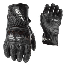 (8, Black / Black) RST Stunt III Motorcycle Motorbike Mens CE APPROVE Carbon knuckle Racing Gloves