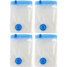 (4, L - 80x60cm) Vacuum Seal Clothes Bedding Storage Bags M/L/XL