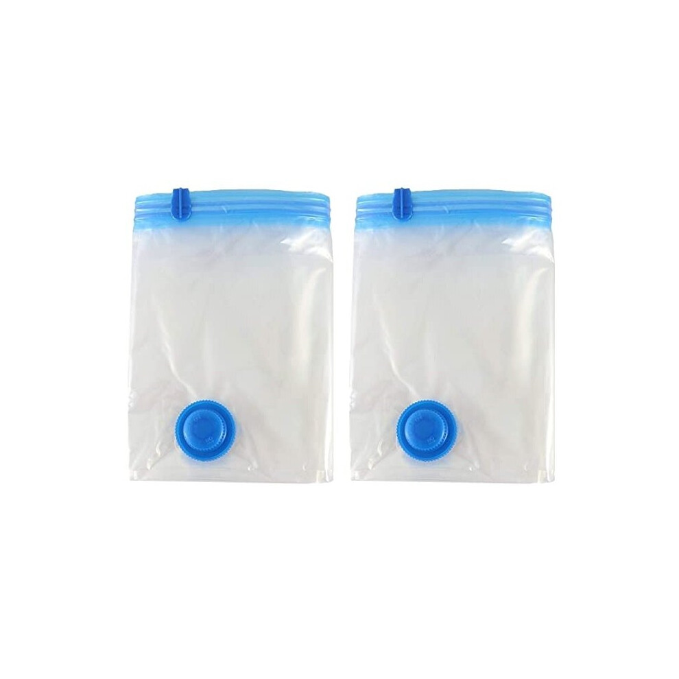 (2, L - 80x60cm) Vacuum Seal Clothes Bedding Storage Bags M/L/XL