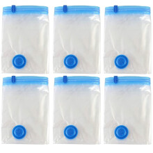 (6, L - 80x60cm) Vacuum Seal Clothes Bedding Storage Bags M/L/XL