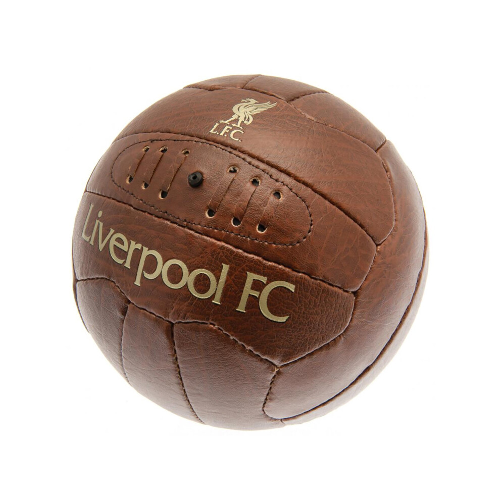 Liverpool Fc Retro Faux Leather Ball Size 5