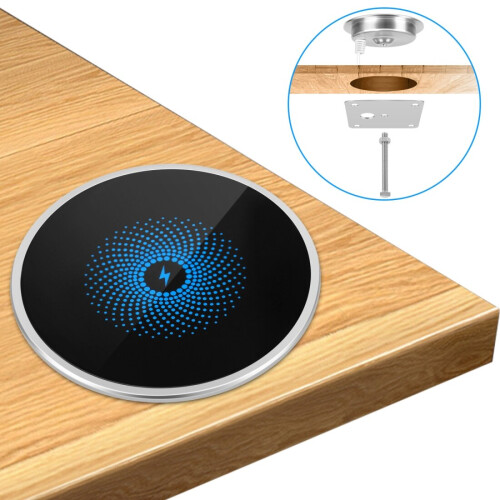 15W Ultra-thin Desktop Embedded Wireless Charger