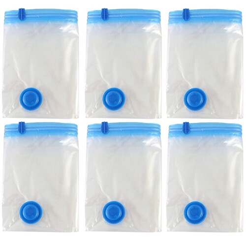 (6) Vacuum Seal Bedding Storage Bags Large 80x60cm