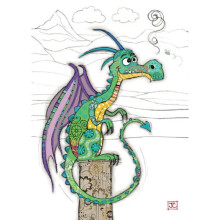 Bug Art Blank Greeting Card - Duncan Dragon
