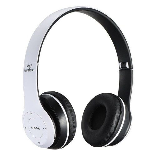 (White) Wireless Bluetooth P47 Headphone Headset Kids Gift